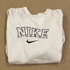 embroidered nike crewneck